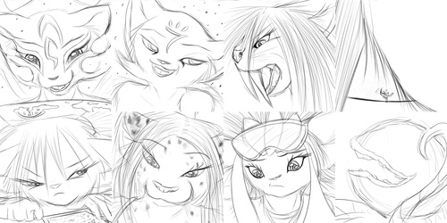 Expression Sketches 17-24