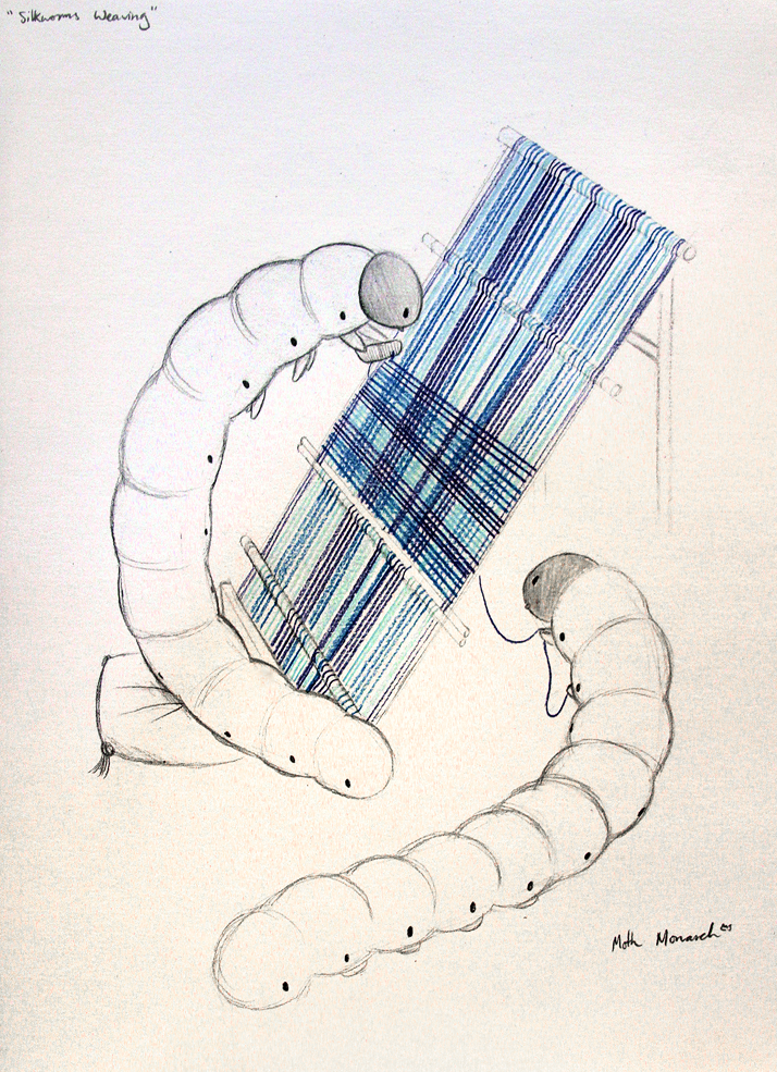 Sketchbook - Silkworms Weaving