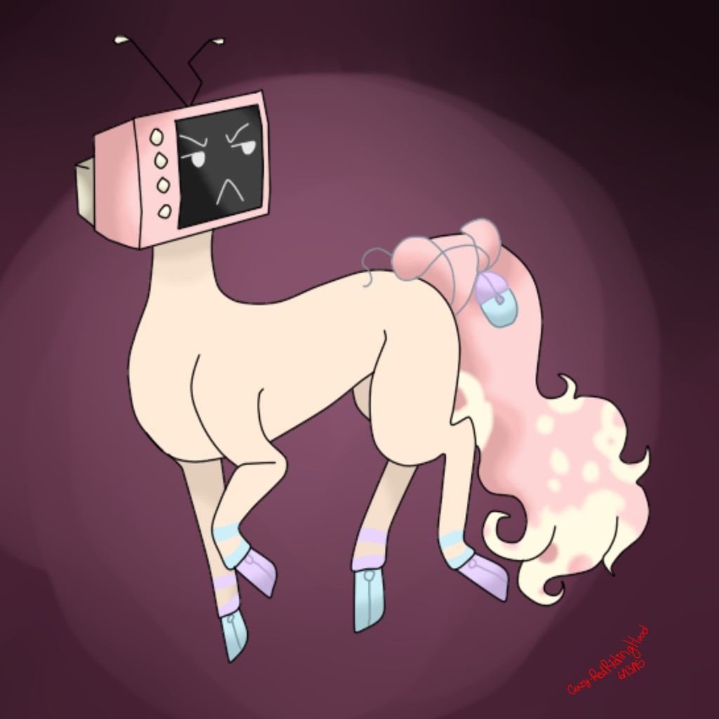 Glitch, the TV Head Pony