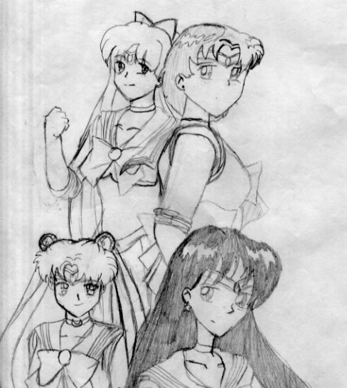 Sailor Moon and Sailor Scouts