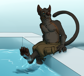 Poolside [Stream Commission - Paw]