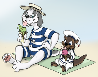 A Day at the Beach by JustJim