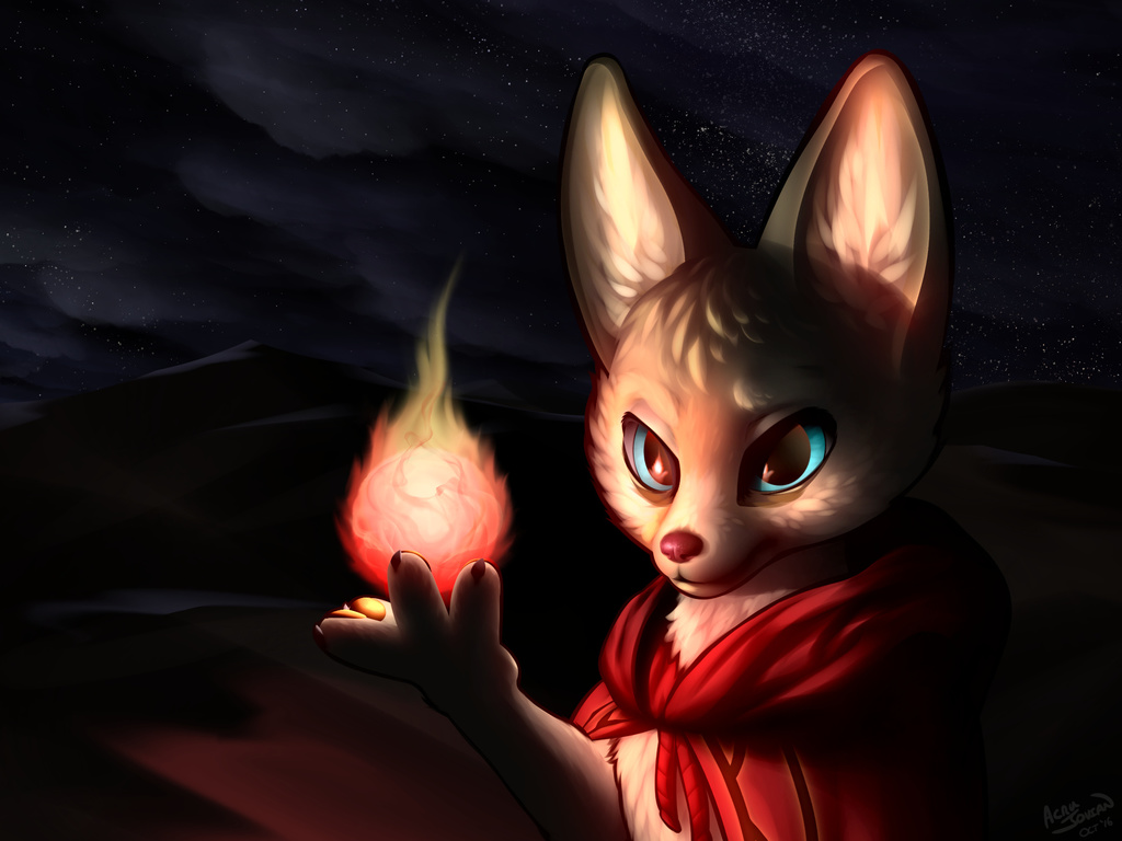 Fiery Fennec Fox