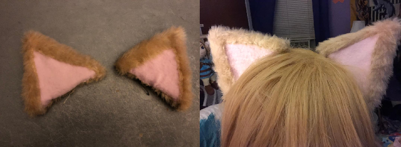 Tan Clip On Wolf Ears Gift