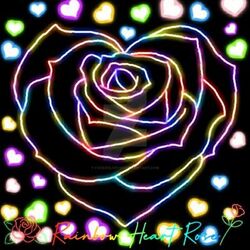 Rainbow Heart Rose