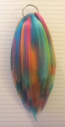 Rainbow yarn Tail Keychain $8