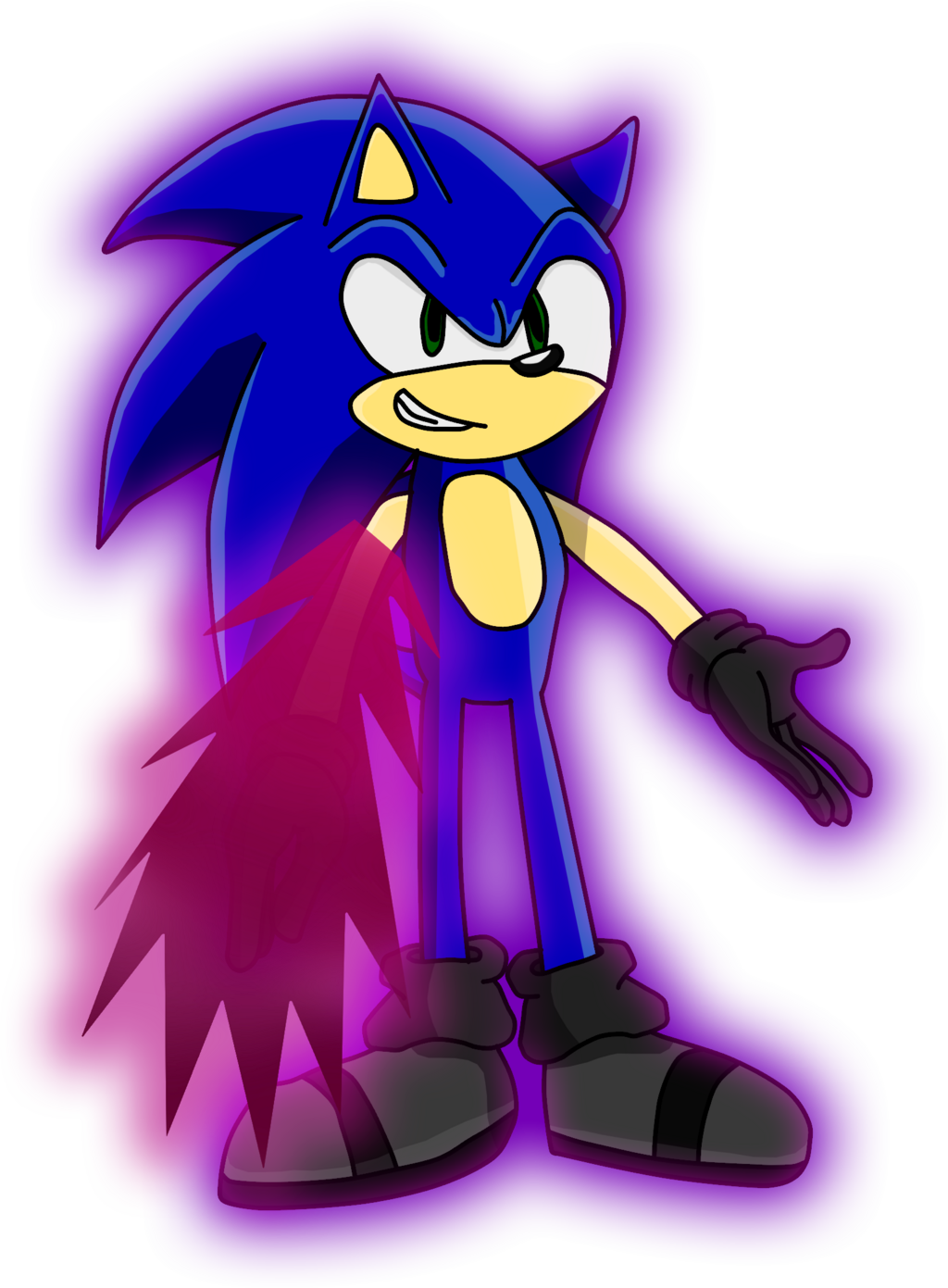 My first drawing: Sonic Black