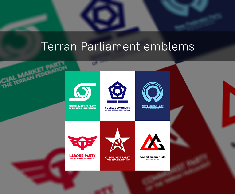 Terran Parliament emblems on RedBubble