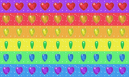 Rainbow Heart Flag GIF