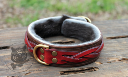 Brown & Red Braided Collar