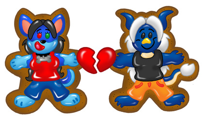 Christmas 2014 Gingerbread Couple Badges for Sale!
