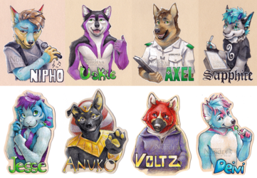 Traditional badges
