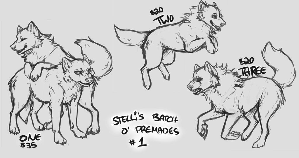 YCH / premade feral wolves - gone