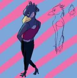 bird! in a cami! with bisexual-ish lighting!