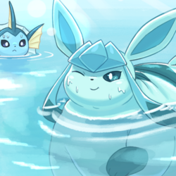 Swimming chonky glaceon
