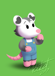 Animal Crossing style opossum