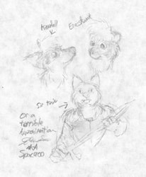 [Old Art] Sir Kain, Kendall and EricSkunk by Spaceroo