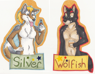 Bust Badges - Silver and Wolfish