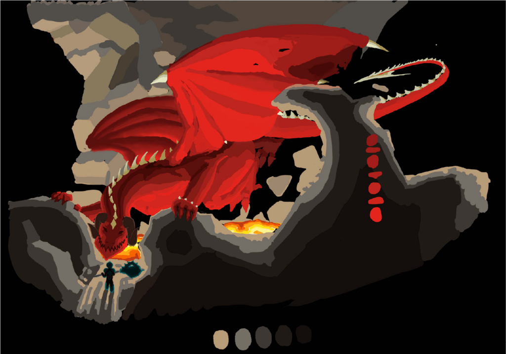 throwback - another random dragon in a cave WIP