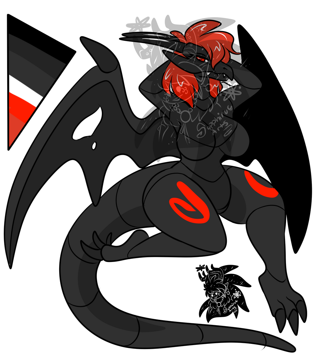 Female Red Eyes Black Dragon +Design+ (SOLD)