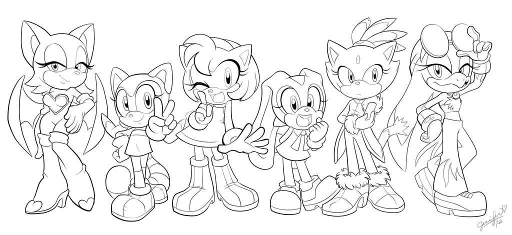 Sega Sonic Girls (Ink Ver.)