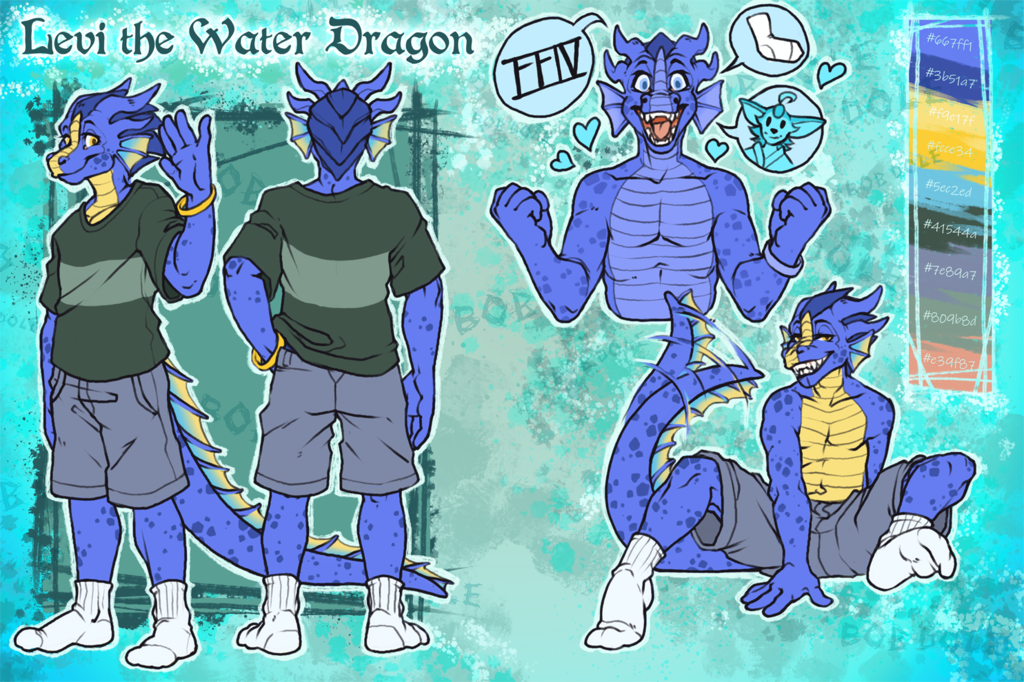 Most recent image: Levi the water dragon ref