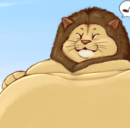 fat lion
