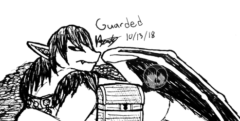 Inktober 2018 - Day 13 "Guarded"