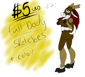 $5 Full Body Colored Sketches