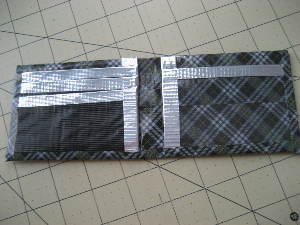 plaid to meet you duct tape wallet