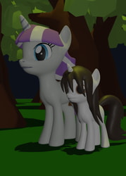 Twilight Velvet and a small filly