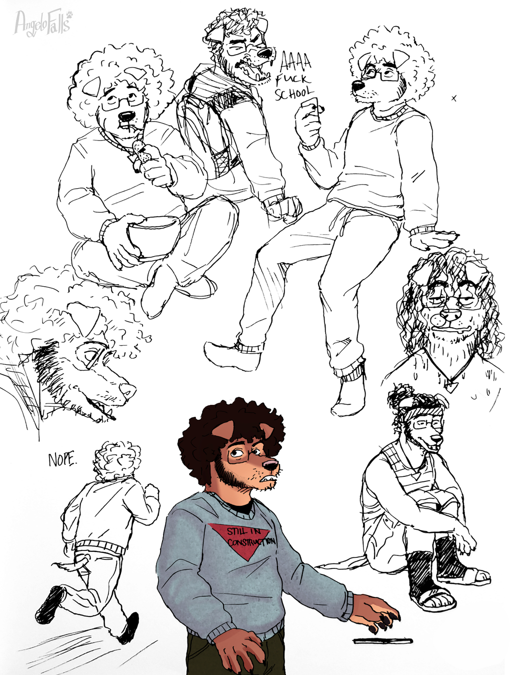 Sketch page of myself