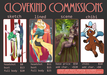 2019 Commission Price Sheet