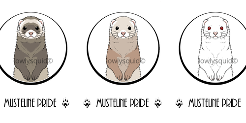 Musteline Pride Badges (Ferret)