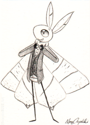 Tux Moth Sketch Card