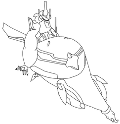 Clearwing Dragon (Fat) (Uncoloured Version)