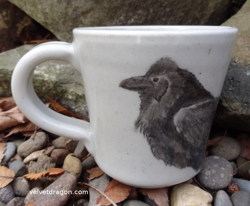Floofy Raven Mug