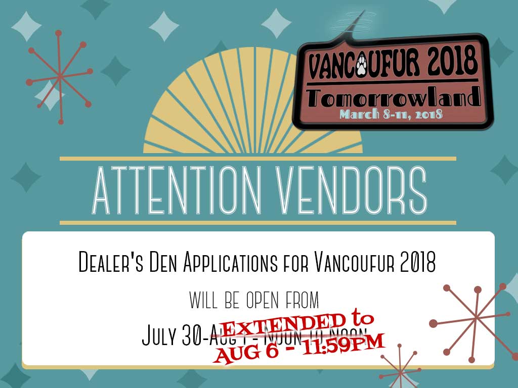 Attention Dealers! Vancoufur 2018 DD Dates & Info! 