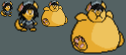 ChrisElFox Normal And Inflated SMW Sprite