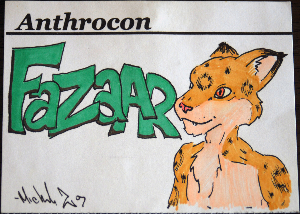 Fazaar Leopard Badge - Anthrocon 2001