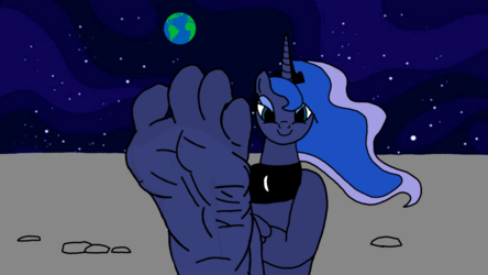 Princess Luna Foot On The Moon