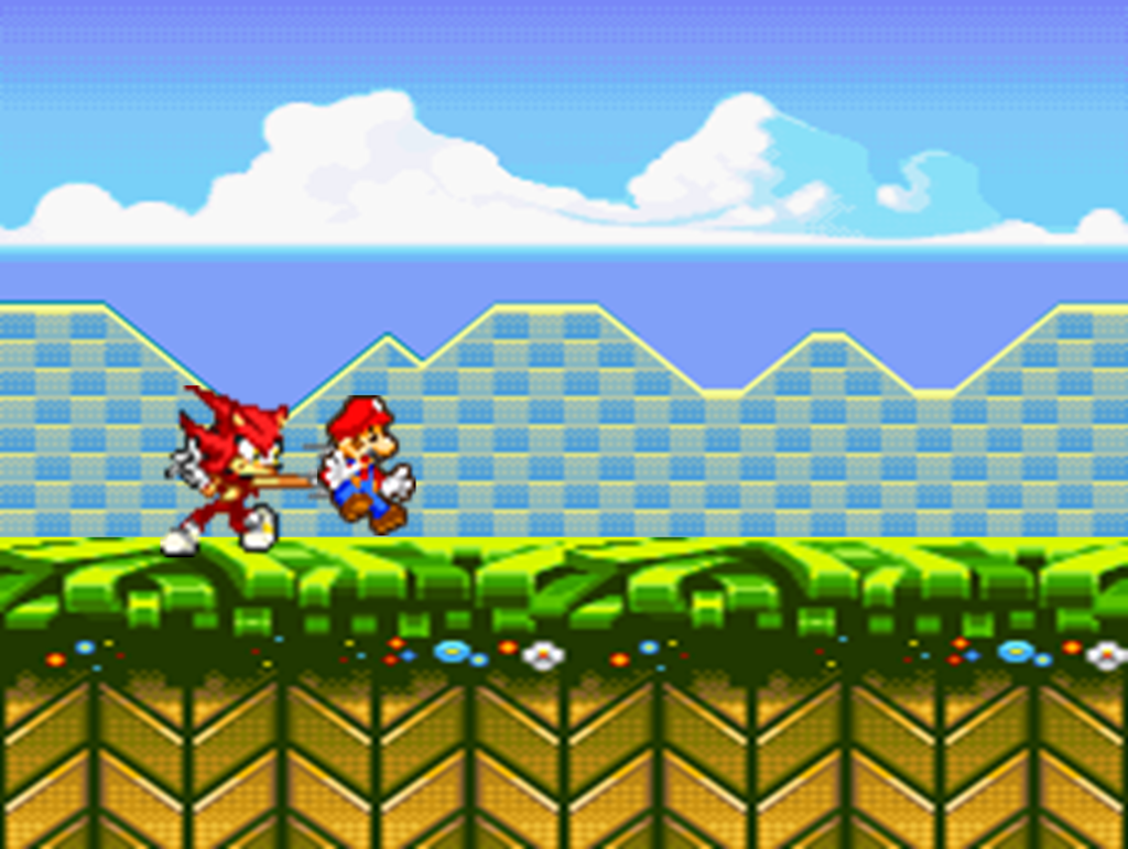 Mario vs Fire Sonic
