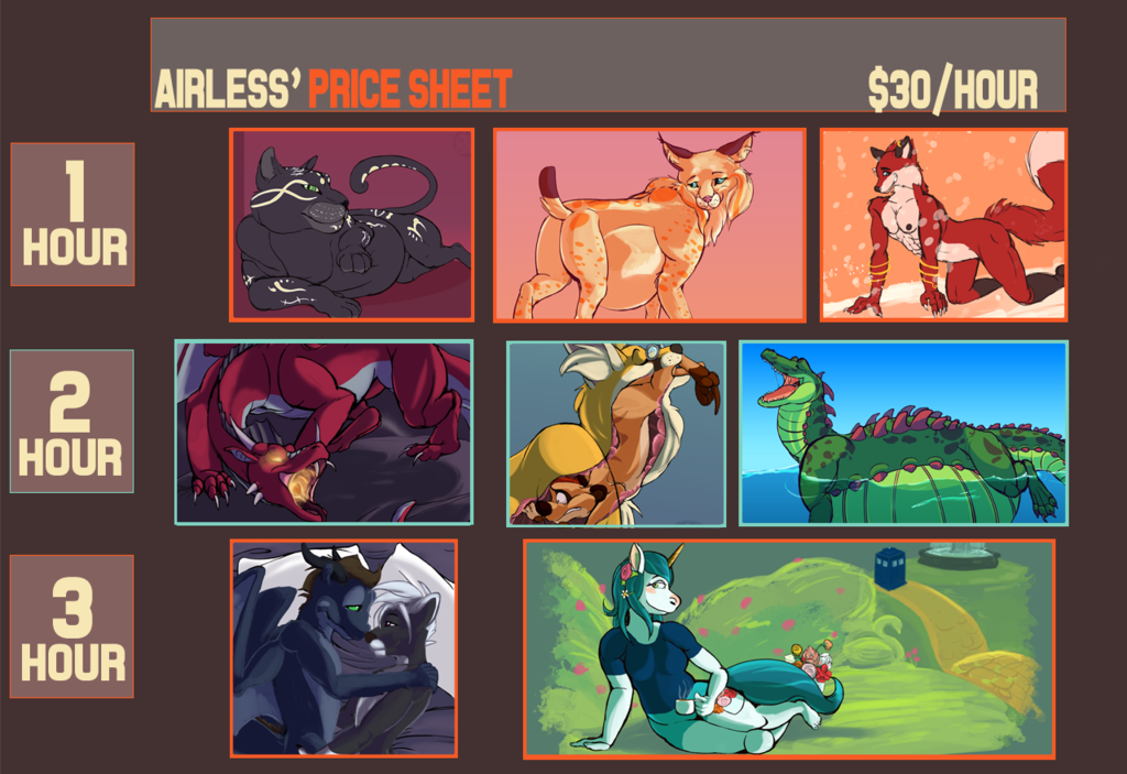 Instant Commissions Price Guide SFW