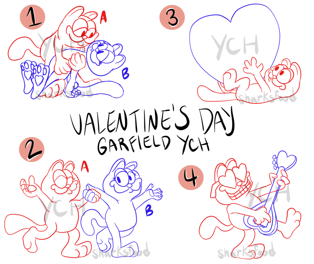 Most recent image: Garfield Valentine’s YCHs