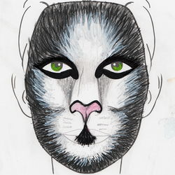 Tuxedo Cat makeup sketch #1