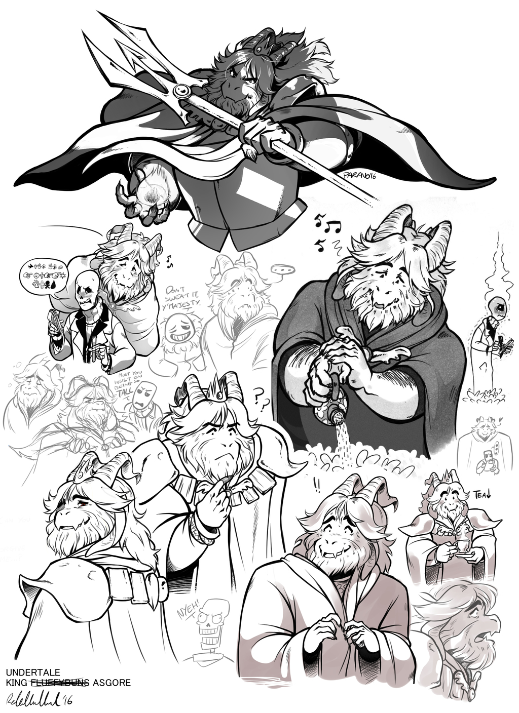 King Asgore doodle collection