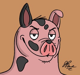 Chuck the Big Pig - Bust