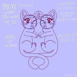 [OPEN] PAY ME WHAT YOU WANT YCH UNLIMITED SLOTS!!