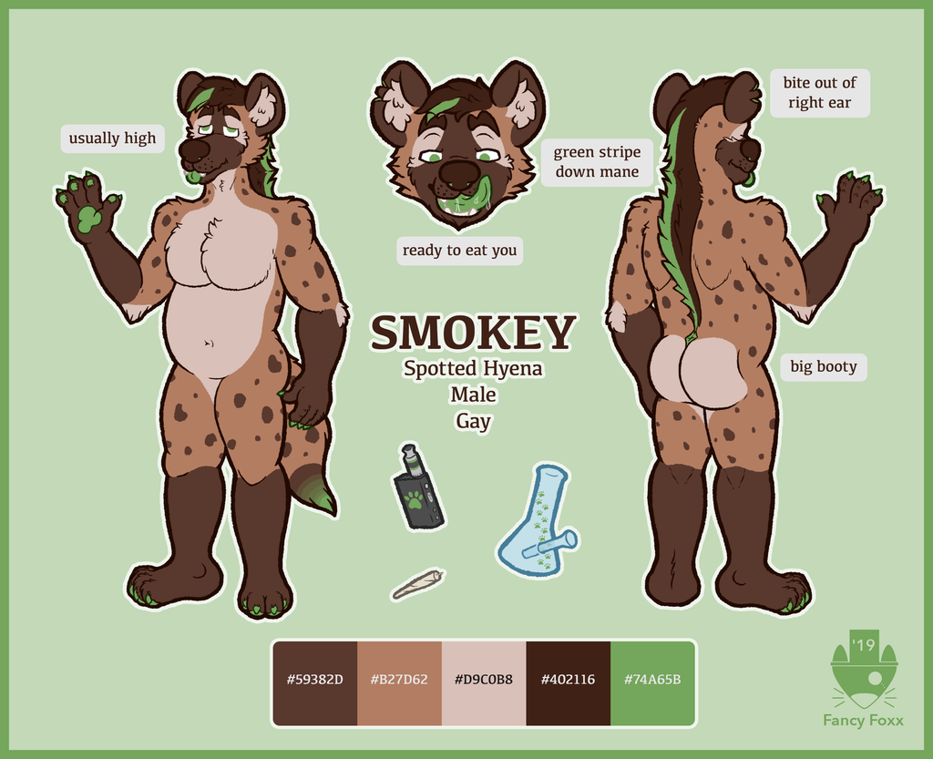 Smokey Reference Sheet SFW — Commission