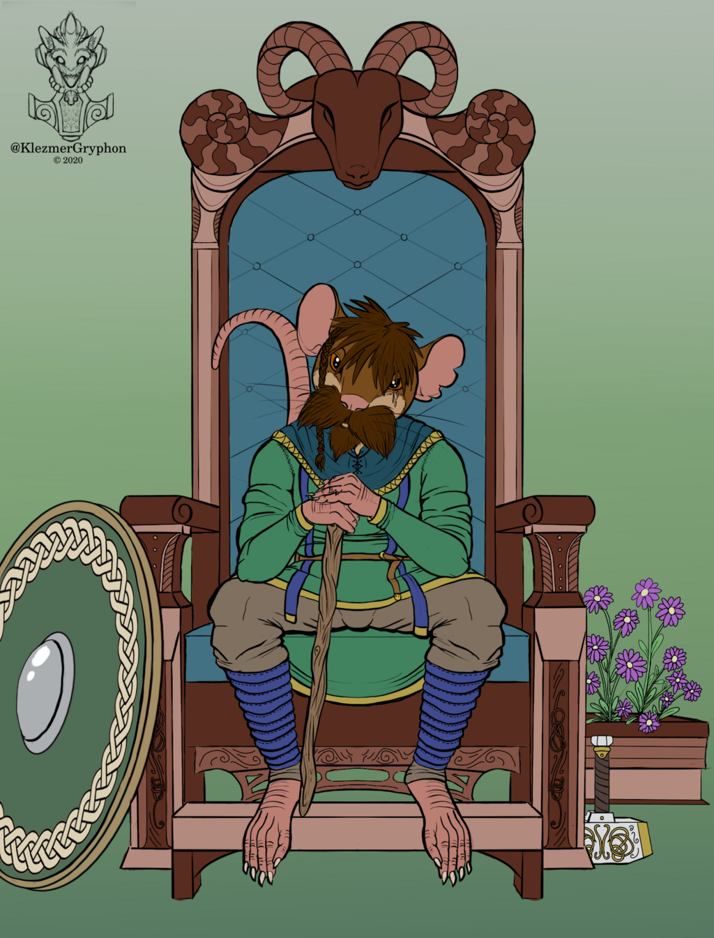 Eorl Ælfric on His Throne (True Colors)